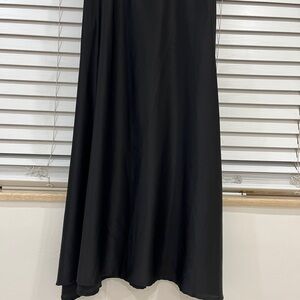 Black Satin Maxi Luu’m skirt